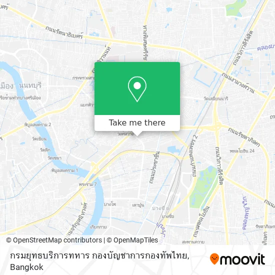 กรมยุทธบริการทหาร กองบัญชาการกองทัพไทย map