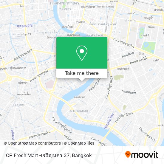 CP Fresh Mart -เจริญนคร 37 map