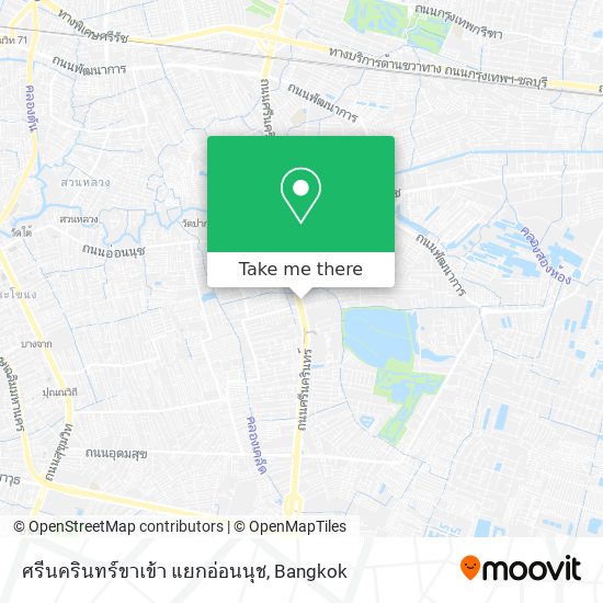 ศรีนครินทร์ขาเข้า แยกอ่อนนุช map