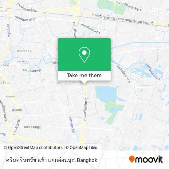 ศรีนครินทร์ขาเข้า แยกอ่อนนุช map
