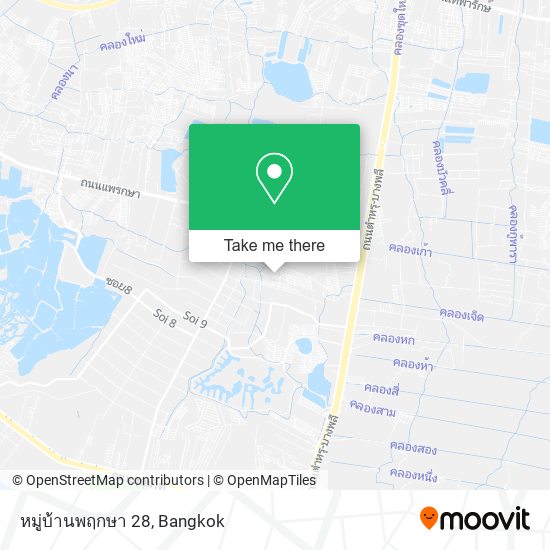 หมู่บ้านพฤกษา 28 map