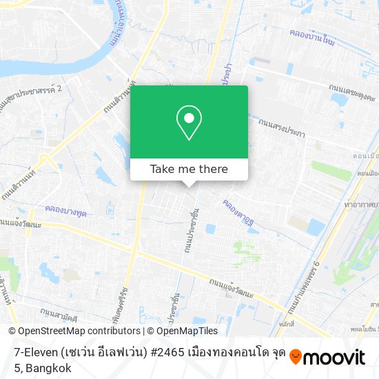 7-Eleven (เซเว่น อีเลฟเว่น) #2465 เมืองทองคอนโด จุด 5 map