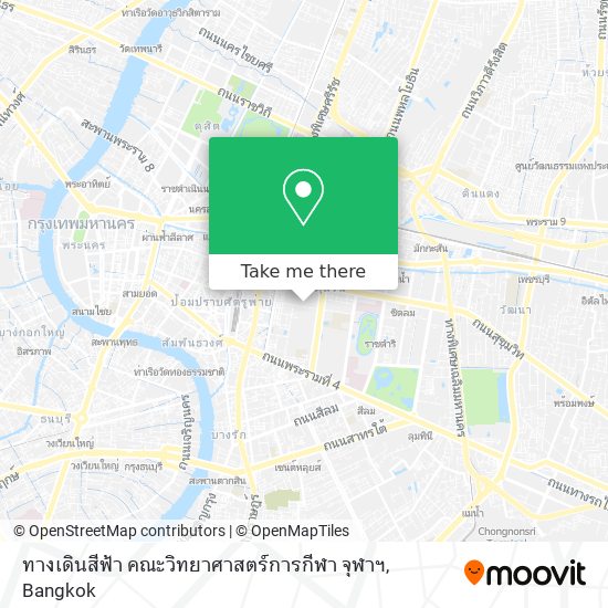 ทางเดินสีฟ้า คณะวิทยาศาสตร์การกีฬา จุฬาฯ map