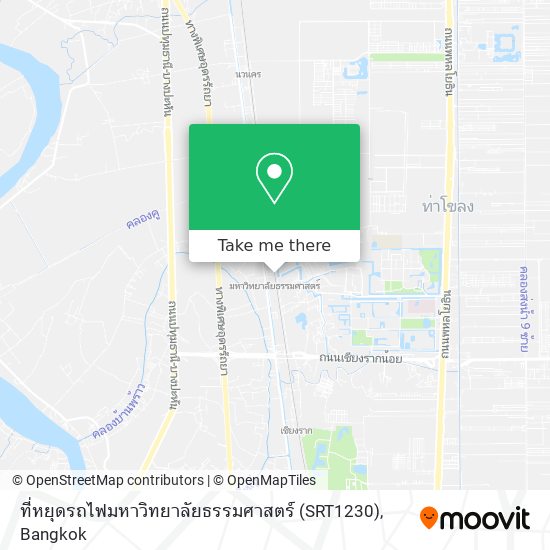 ที่หยุดรถไฟมหาวิทยาลัยธรรมศาสตร์ (SRT1230) map