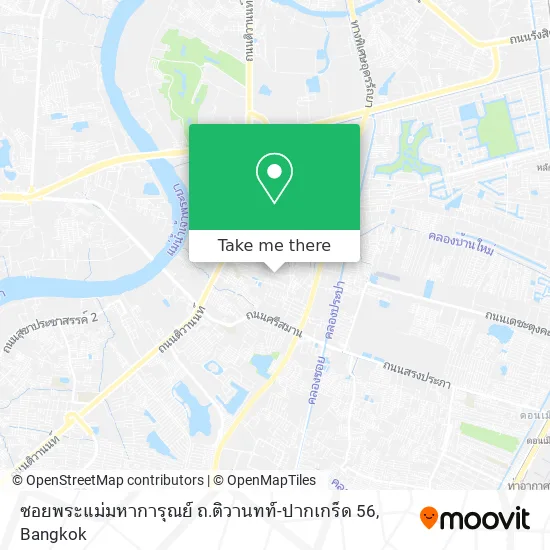ซอยพระแม่มหาการุณย์ ถ.ติวานทท์-ปากเกร็ด 56 map