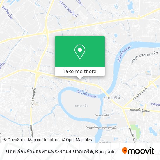 ปตท ก่อนข้ามสะพานพระราม4 ปากเกร็ด map