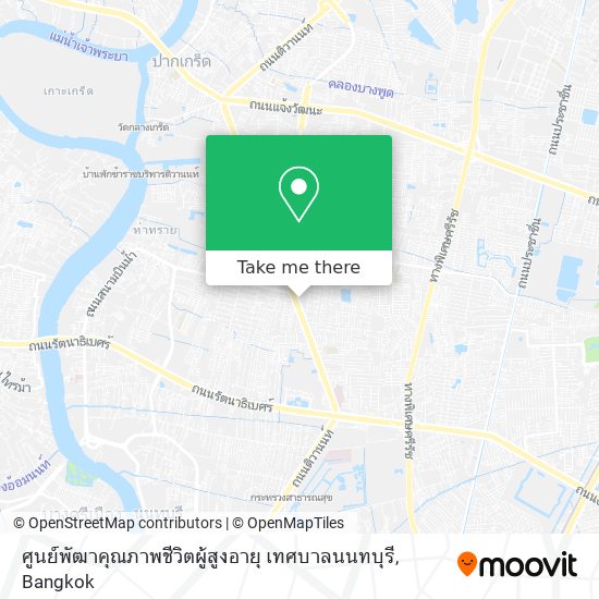 ศูนย์พัฒาคุณภาพชีวิตผู้สูงอายุ เทศบาลนนทบุรี map