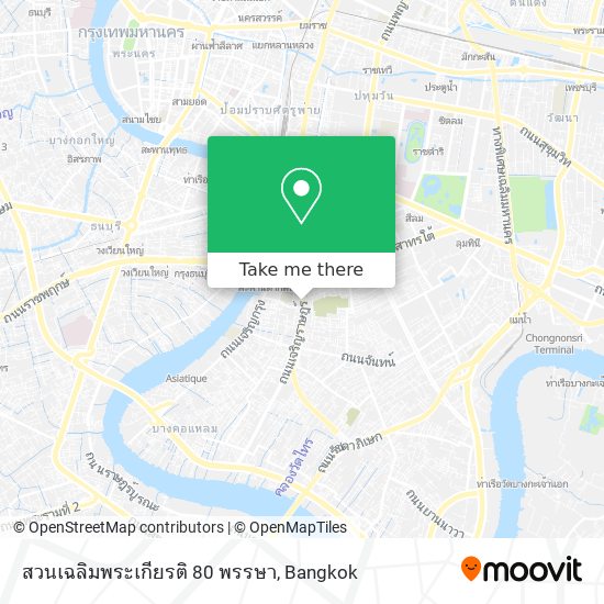 สวนเฉลิมพระเกียรติ 80 พรรษา map