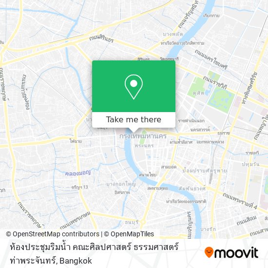 ห้องประชุมริมน้ำ คณะศิลปศาสตร์ ธรรมศาสตร์ ท่าพระจันทร์ map