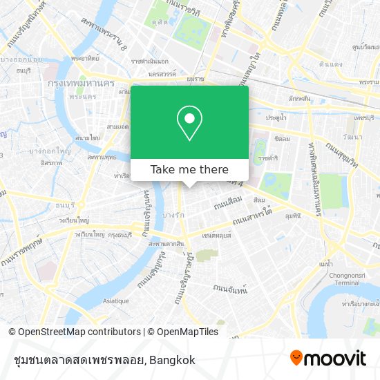 ชุมชนตลาดสดเพชรพลอย map