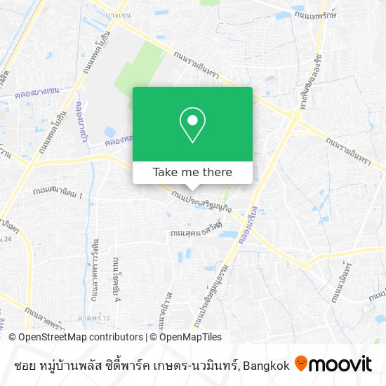 ซอย หมู่บ้านพลัส ซิตี้พาร์ค เกษตร-นวมินทร์ map