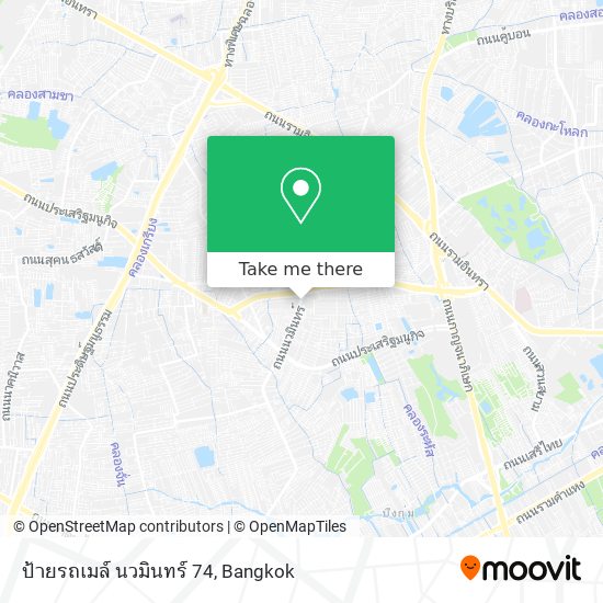 ป้ายรถเมล์ นวมินทร์ 74 map