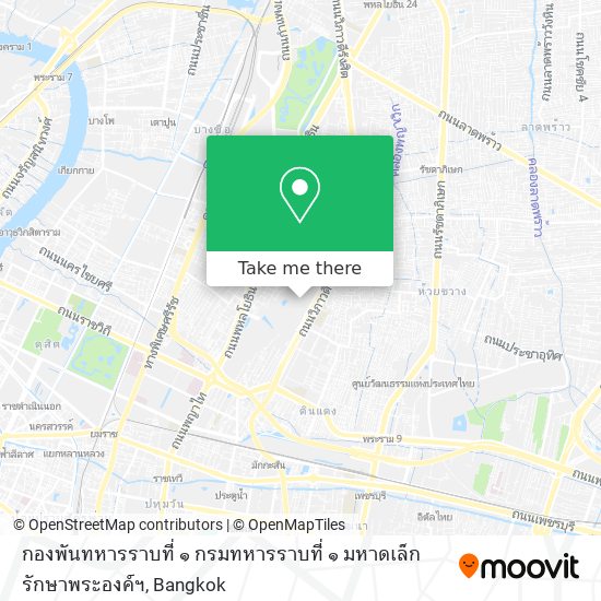 กองพันทหารราบที่ ๑ กรมทหารราบที่ ๑ มหาดเล็กรักษาพระองค์ฯ map