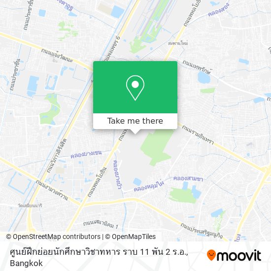 ศูนย์ฝึกย่อยนักศึกษาวิชาทหาร ราบ 11 พัน 2 ร.อ. map