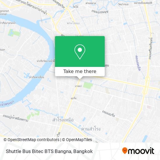 Shuttle Bus Bitec BTS Bangna map