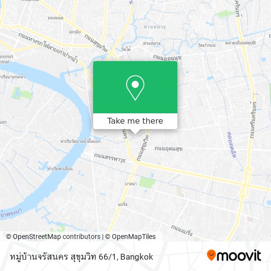 หมู่บ้านจรัสนคร สุขุมวิท 66/1 map