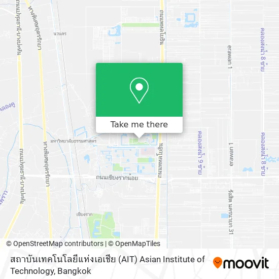 สถาบันเทคโนโลยีแห่งเอเชีย (AIT) Asian Institute of Technology map