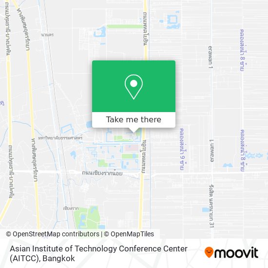 Asian Institute of Technology Conference Center (AITCC) map