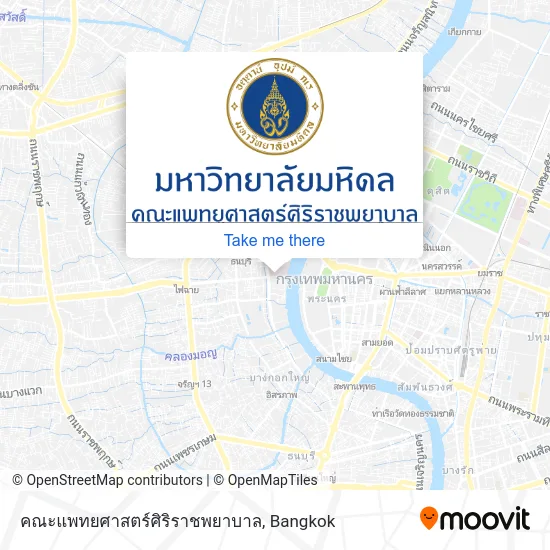 คณะแพทยศาสตร์ศิริราชพยาบาล map