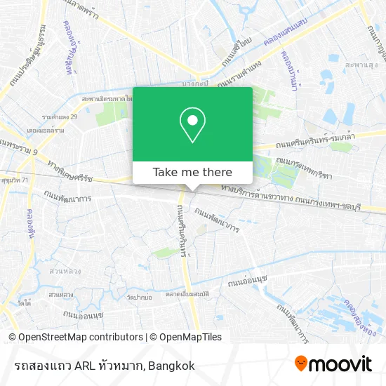 รถสองแถว ARL หัวหมาก map