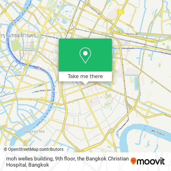 moh welles building, 9th floor, the Bangkok Christian Hospital map