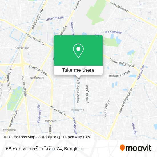68 ซอย ลาดพร้าววังหิน 74 map