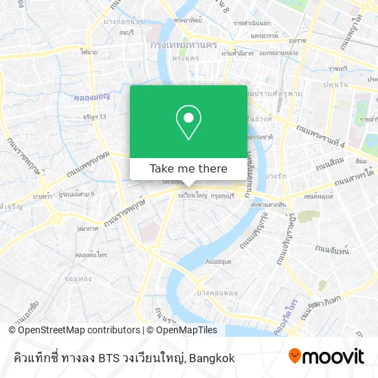 คิวแท็กซี่ ทางลง BTS วงเวียนใหญ่ map