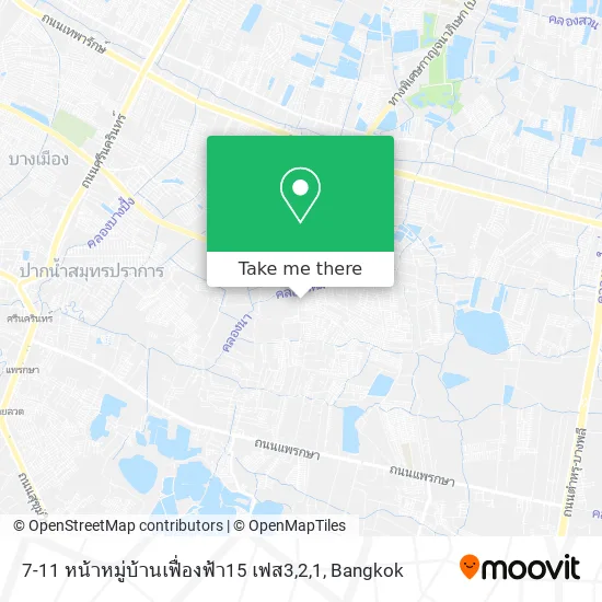 7-11 หน้าหมู่บ้านเฟื่องฟ้า15 เฟส3,2,1 map