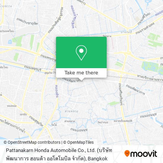 Pattanakarn Honda Automobile Co., Ltd. (บริษัท พัฒนาการ ฮอนด้า ออโตโมบิล จำกัด) map