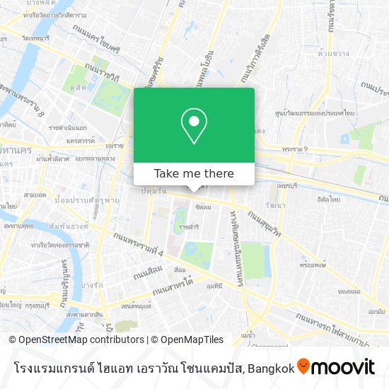 โรงแรมแกรนด์ ไฮแอท เอราวัณ โซนแคมปัส map