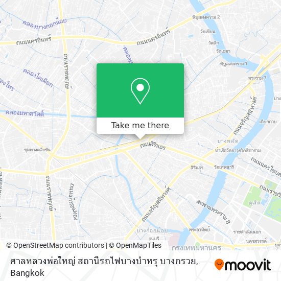 ศาลหลวงพ่อใหญ่ สถานีรถไฟบางบำหรุ บางกรวย map