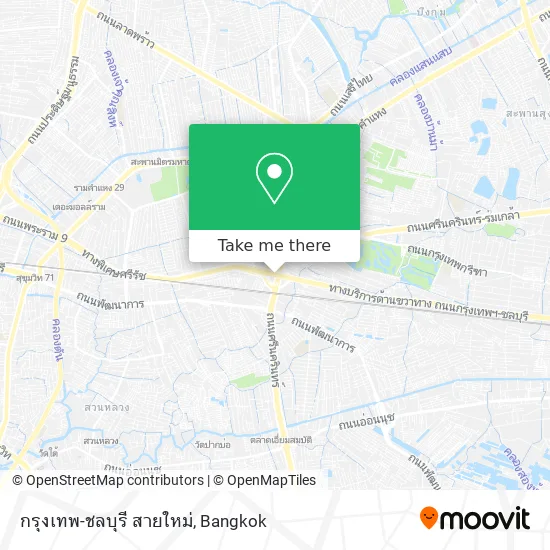 กรุงเทพ-ชลบุรี สายใหม่ map