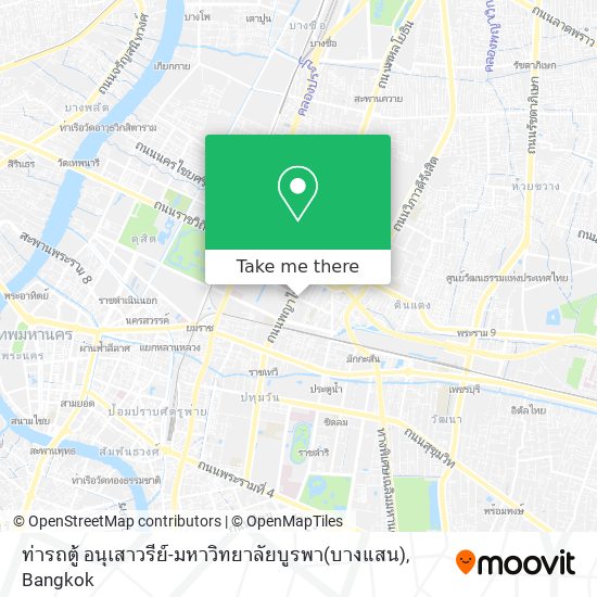 ท่ารถตู้ อนุเสาวรีย์-มหาวิทยาลัยบูรพา(บางแสน) map