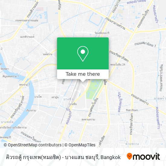 คิวรถตู้ กรุงเทพ(หมอชิต) - บางแสน ชลบุรี map