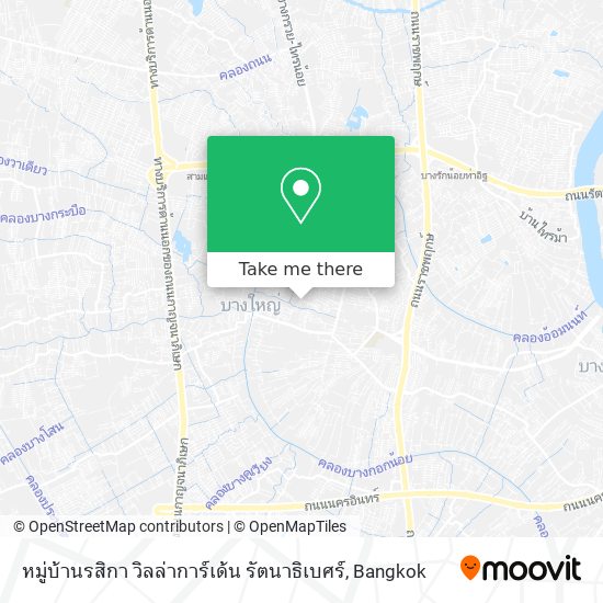 หมู่บ้านรสิกา วิลล่าการ์เด้น รัตนาธิเบศร์ map