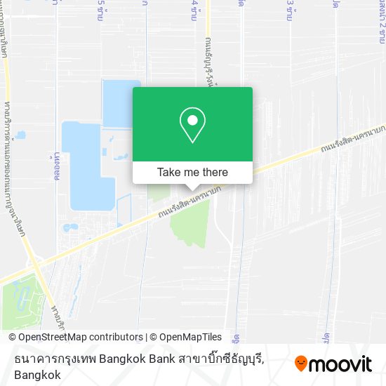 ธนาคารกรุงเทพ Bangkok Bank สาขาบิ๊กซีธัญบุรี map