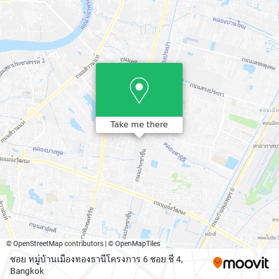 ซอย หมู่บ้านเมืองทองธานีโครงการ 6 ซอย ซี 4 map