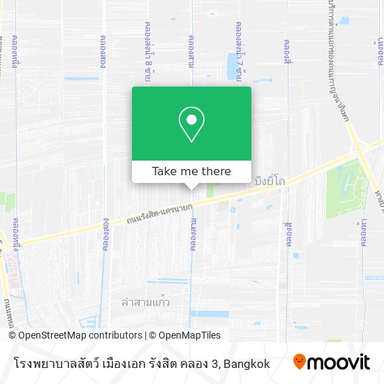 โรงพยาบาลสัตว์ เมืองเอก รังสิต คลอง 3 map