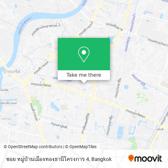 ซอย หมู่บ้านเมืองทองธานีโครงการ 4 map