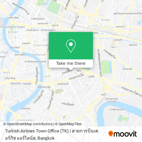 Turkish Airlines Town Office (TK) | สายการบินเตอร์กิช แอร์ไลน์ส map