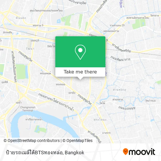 ป้ายรถเมล์ใต้BTSทองหล่อ map