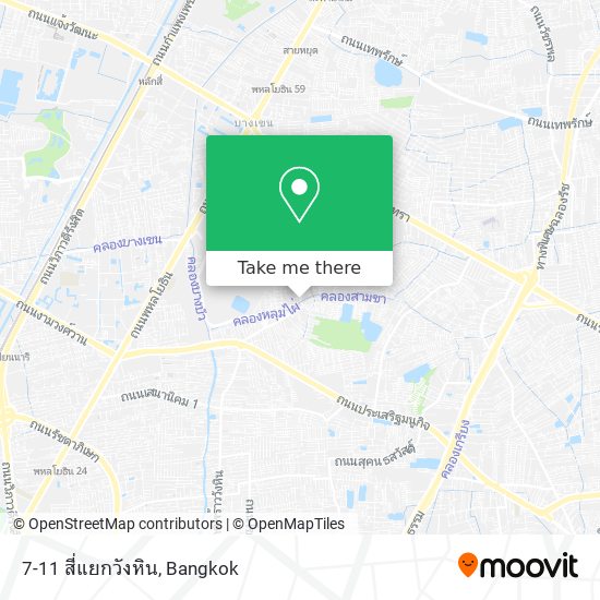 7-11 สี่แยกวังหิน map