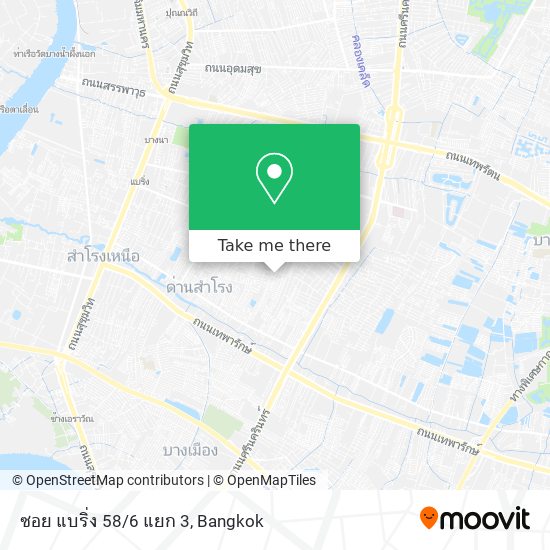 ซอย แบริ่ง 58/6 แยก 3 map