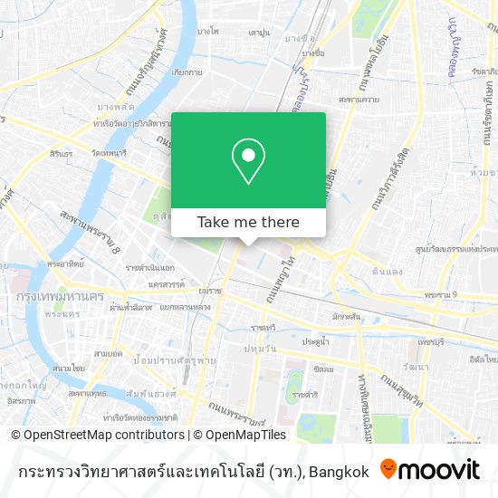 กระทรวงวิทยาศาสตร์และเทคโนโลยี (วท.) map