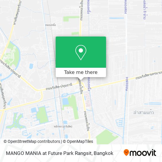 MANGO MANIA at Future Park Rangsit map