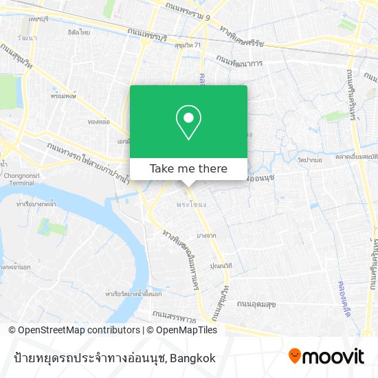 ป้ายหยุดรถประจำทางอ่อนนุช map