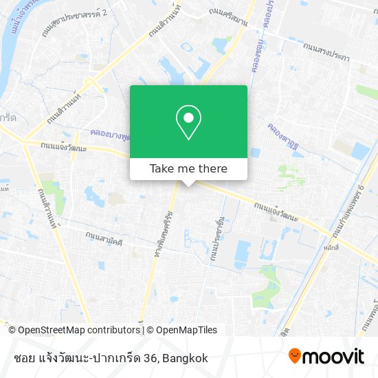 ซอย แจ้งวัฒนะ-ปากเกร็ด 36 map