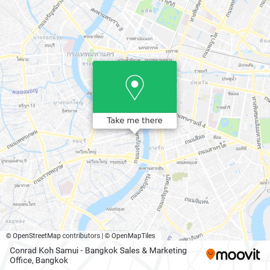 Conrad Koh Samui - Bangkok Sales & Marketing Office map