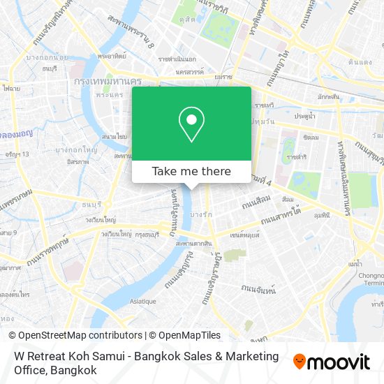 W Retreat Koh Samui - Bangkok Sales & Marketing Office map