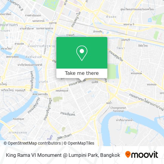 King Rama VI Monument @ Lumpini Park map